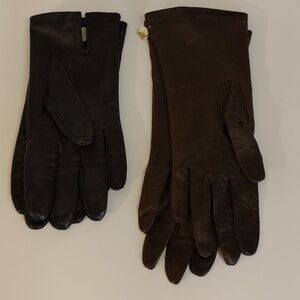 2 Pairs**Elegant Brown and Black Women's Gloves